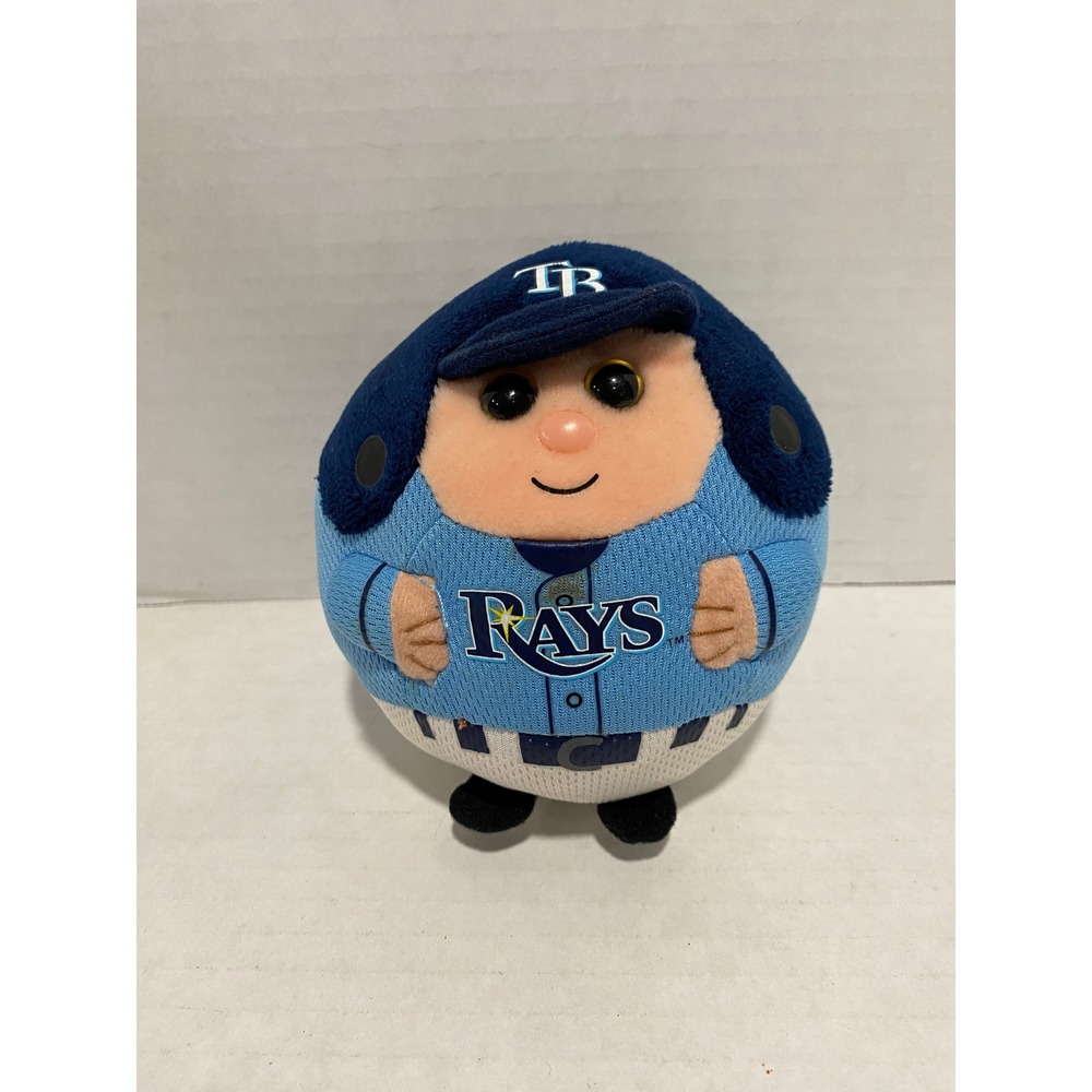 Ty Ballz Plush Tampa Bay Rays MLB Baseball Player Blue 5in Excellent